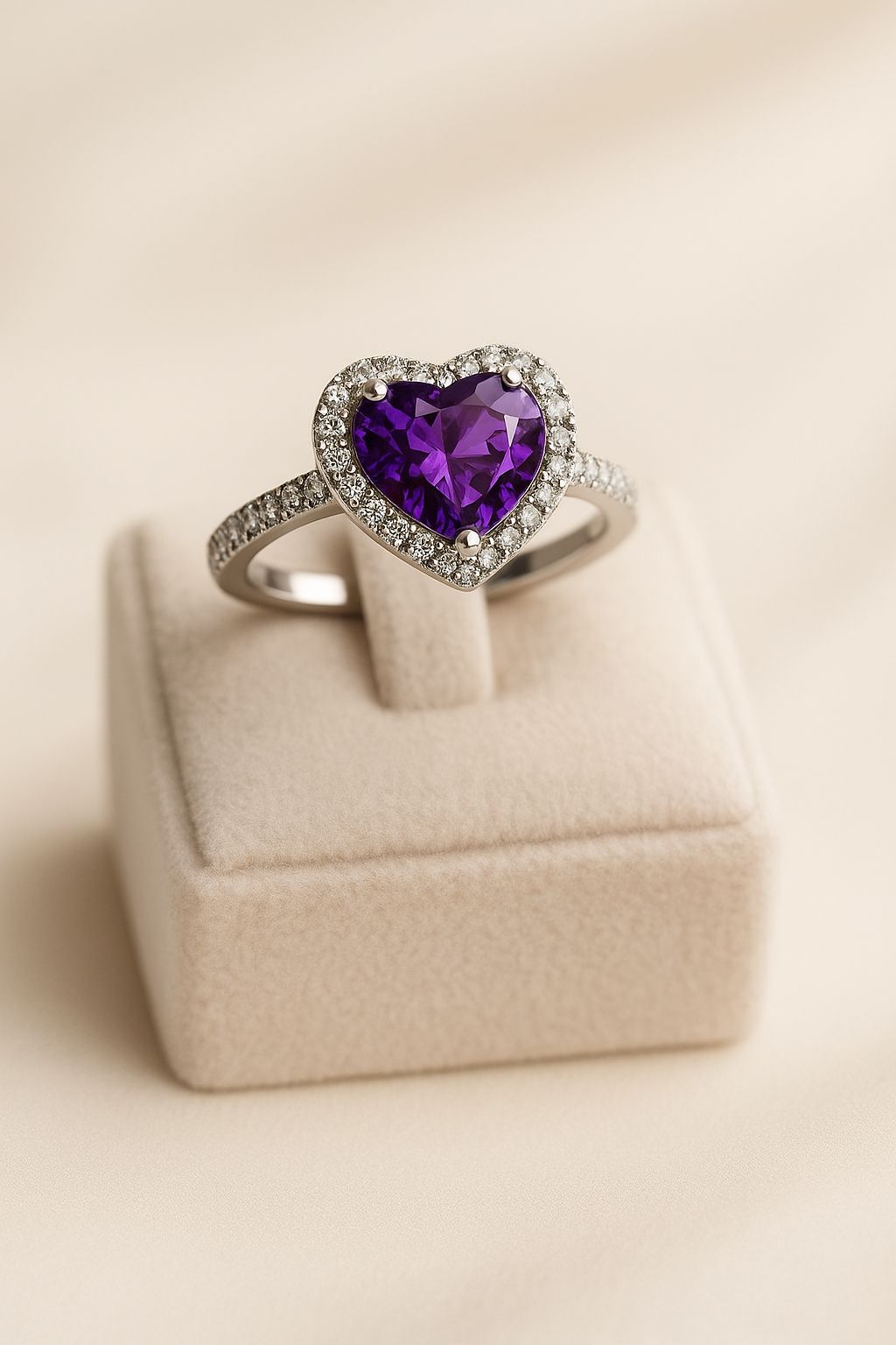 Heart-Shaped Diamond Ring